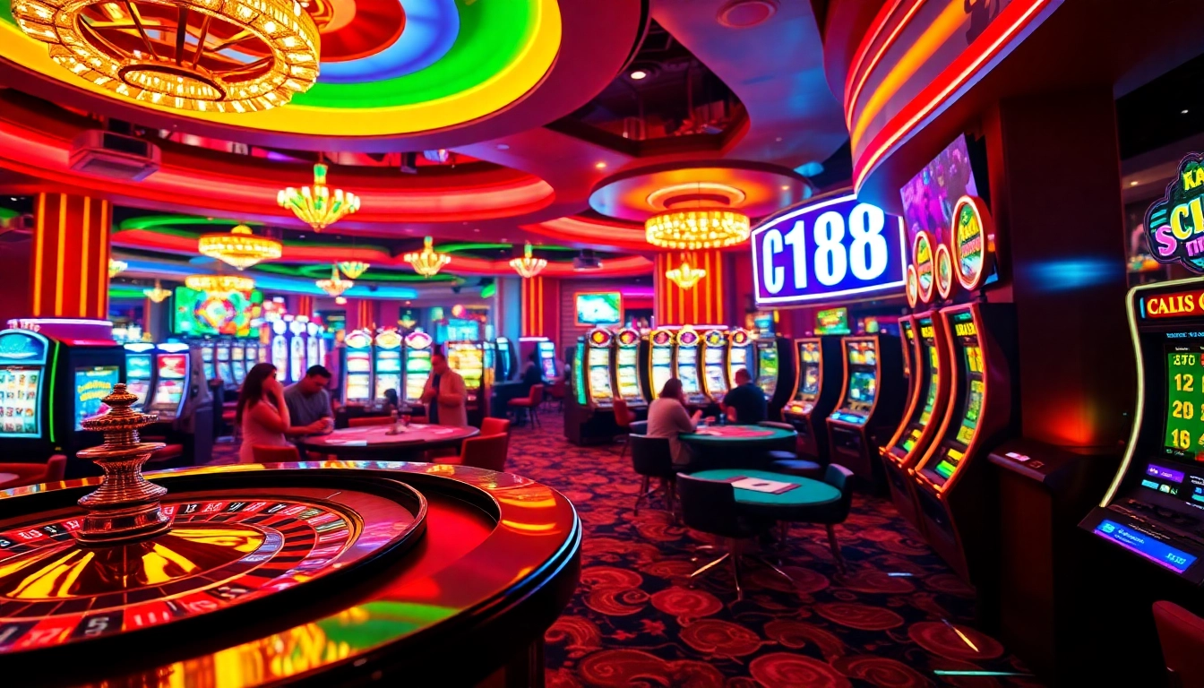 Players enthusiastically engaging at the C168 casino tables, capturing the thrill of high-stakes gambling.